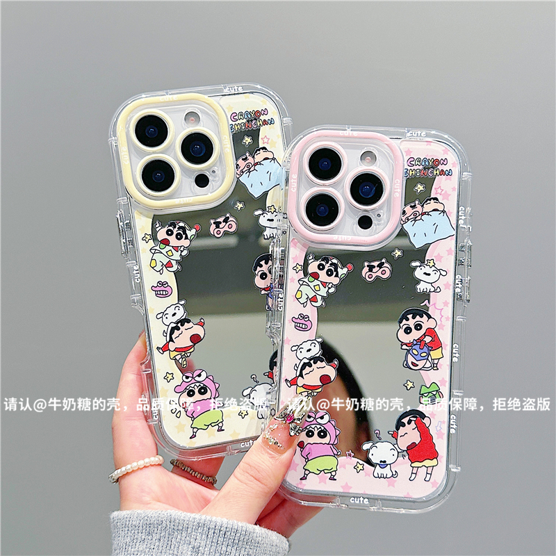 镜面奶油壳适用苹果17/iPhone/华为荣耀/OPPO/VIVO/小米手机壳潮