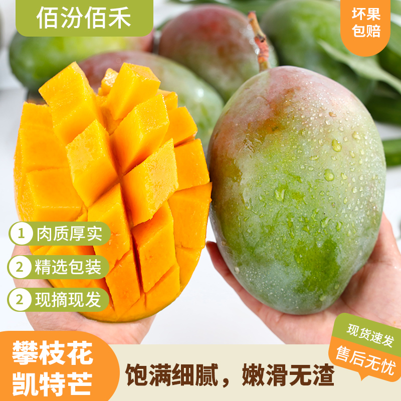 【佰汾优选】四川高山攀枝花凯特芒热带水果大芒果 多仓发货