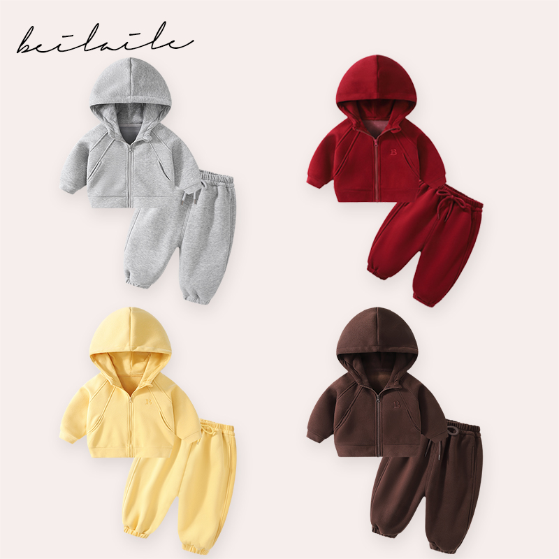 【奥粒绒连帽外套 小乐妈咪】婴儿衣服男童卫衣秋冬小童软壳上衣H9