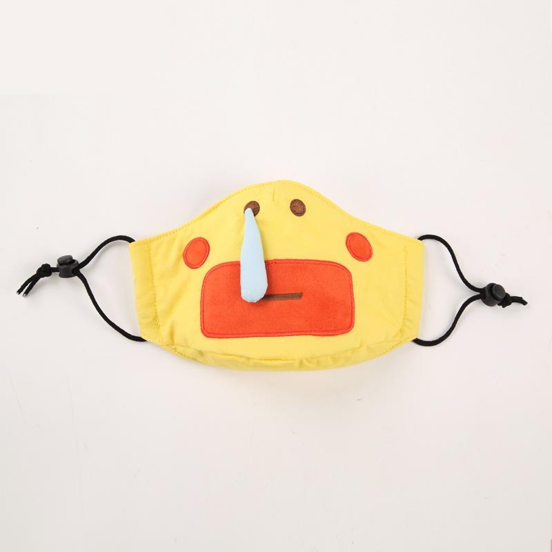 云朵工厂口罩流鼻涕黄色口罩棉布口罩防风保暖防寒可爱冬季口罩