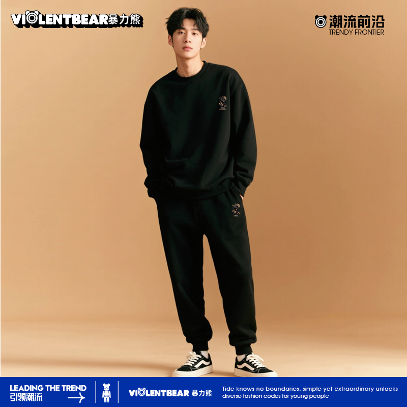 暴力熊男女款卫衣上衣加厚春秋情侣款蛇年新年长袖打底卫衣百搭款