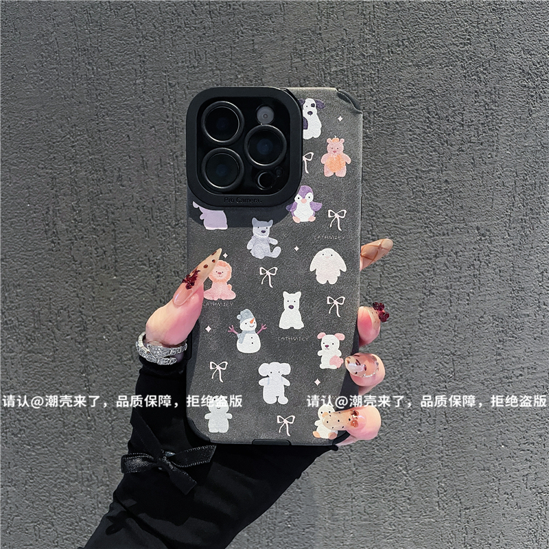 精孔磨砂全包贴皮适用苹果17iPhone/华为荣耀/OPPOVIVO小米手机壳