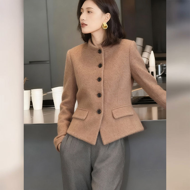 巨好看的气质高级感独特超好看小香风毛呢外套女2025新款秋季上衣
