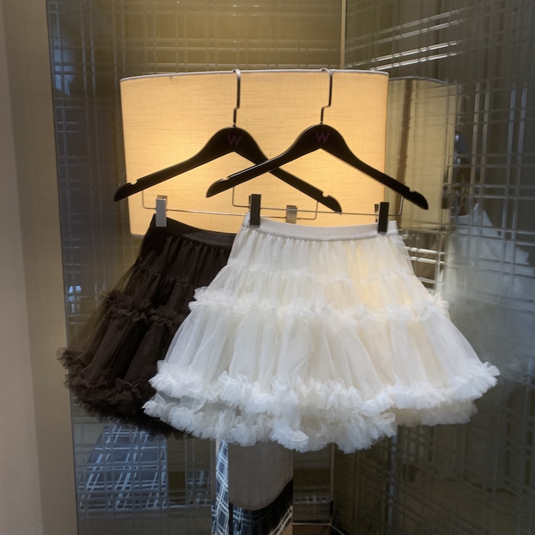 自留款推荐~复古高腰蓬蓬网纱蛋糕裙女秋冬新款高级感百搭短裙子