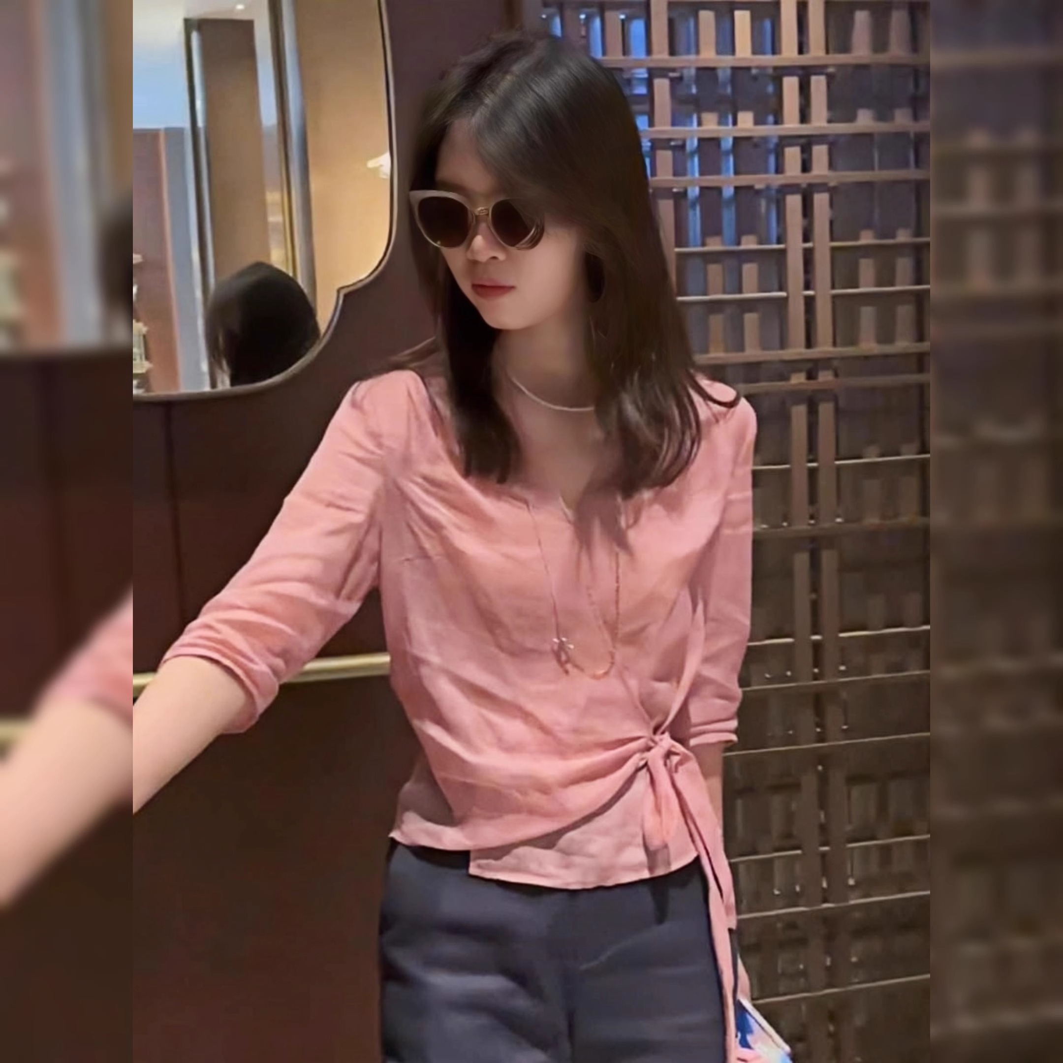 法式七分袖衬衫女2025年新款秋季设计感法式小资气质女士上衣衬衣