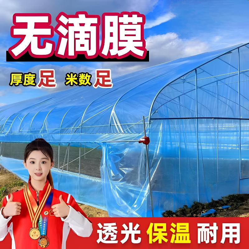 （全网低价）无滴膜大棚塑料膜蓝色加厚大棚膜农膜抗老化透明好种植