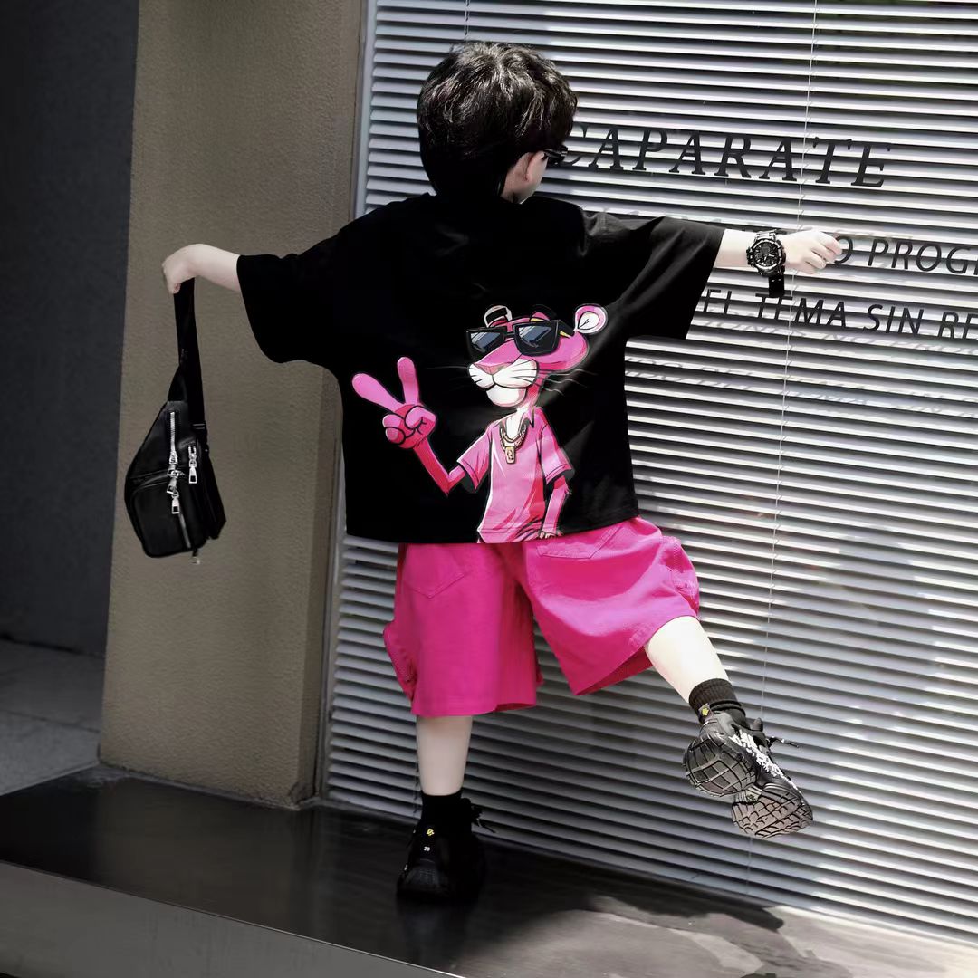 男童夏装套装2025年款宝宝夏季薄款衣服儿童休闲服装潮酷痞帅童装