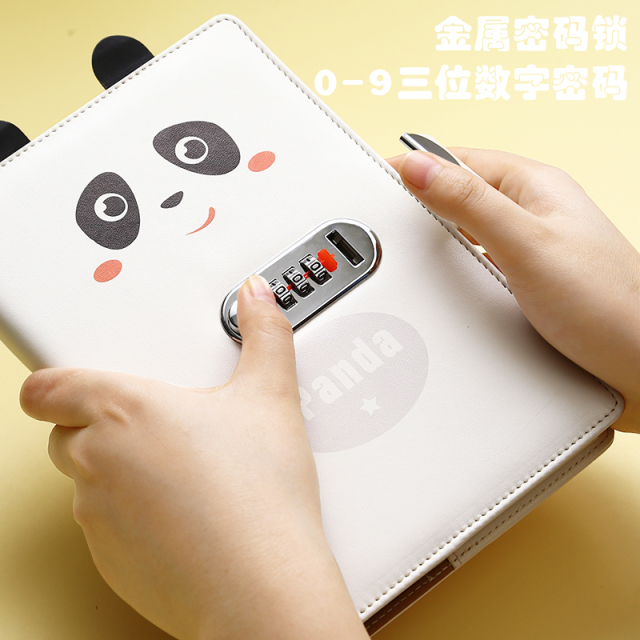 A5可爱密码本礼盒小清新带锁记事本精致礼品日记本成人高级学生笔
