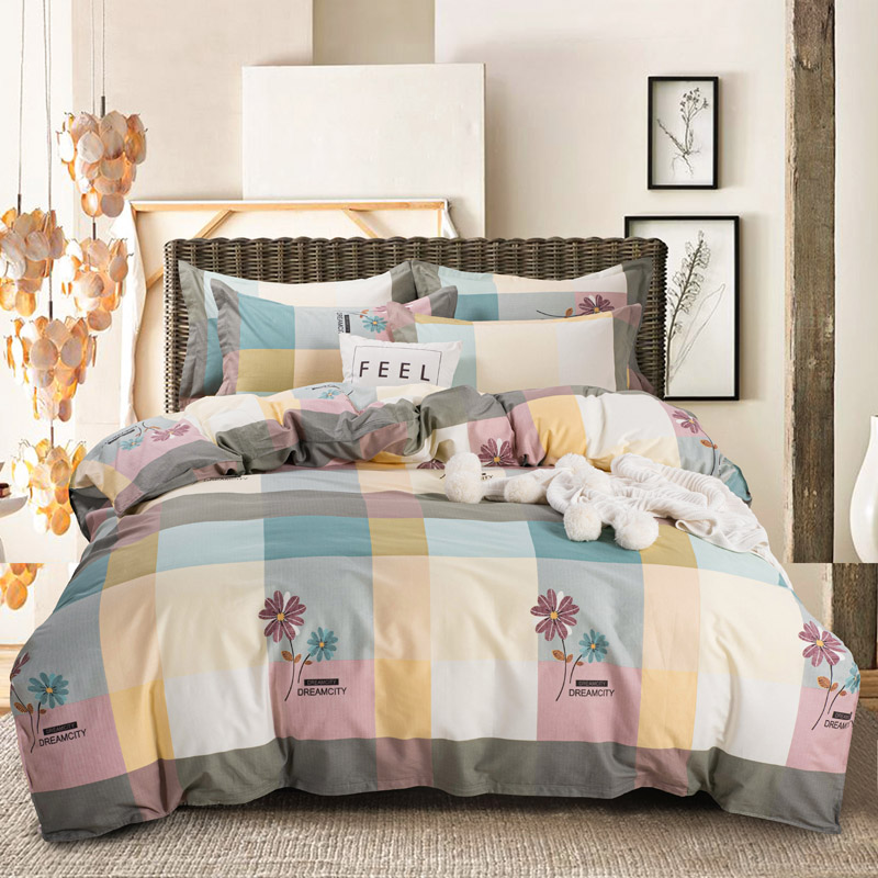 2025新款100%纯棉全棉四件套斜纹棉亲肤透气四季可用宿舍三件套