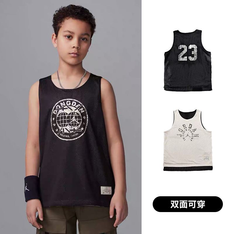 【官方旗舰】AIR JORDAN夏季篮球运动童装背心男童休闲运动背F044