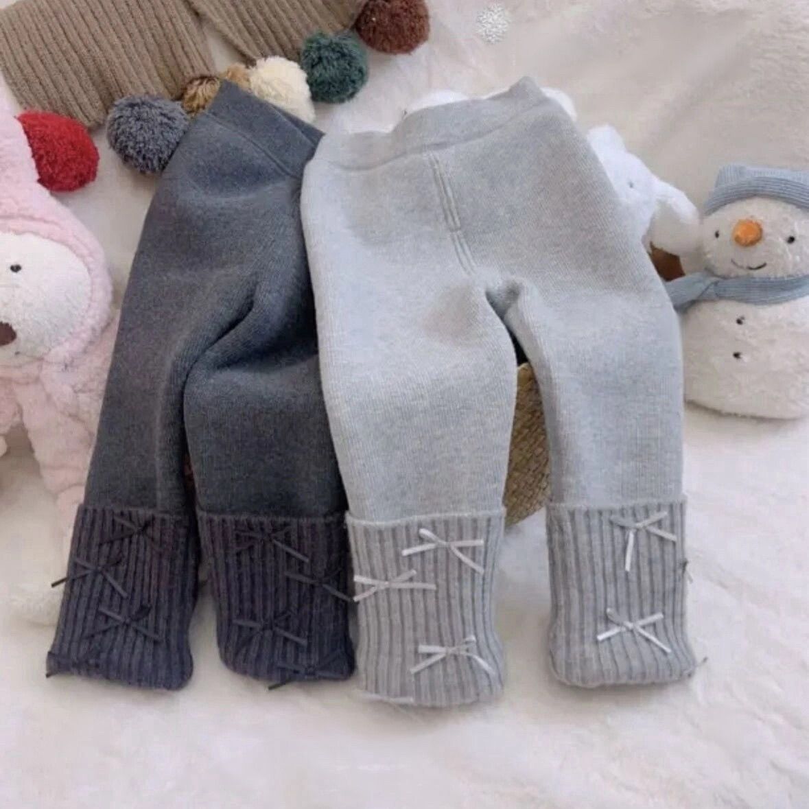 女童连裤袜加绒加厚秋冬季堆堆袜套儿童打底裤冬款宝宝外穿长裤子