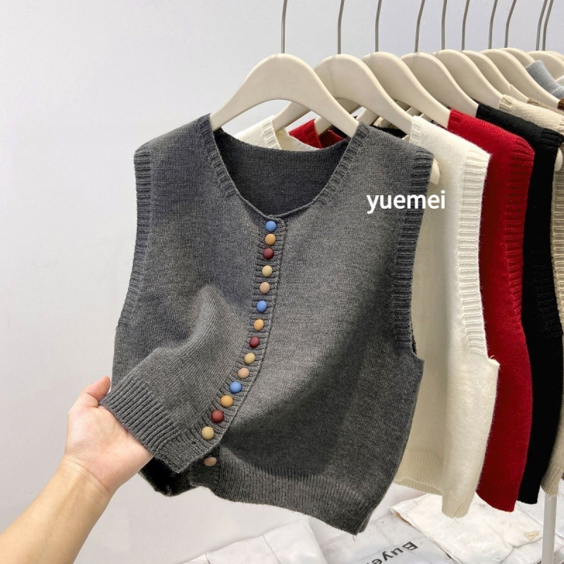 【本月】休闲马夹外穿时尚针织女款牛仔爆款国风中学生1518岁马甲