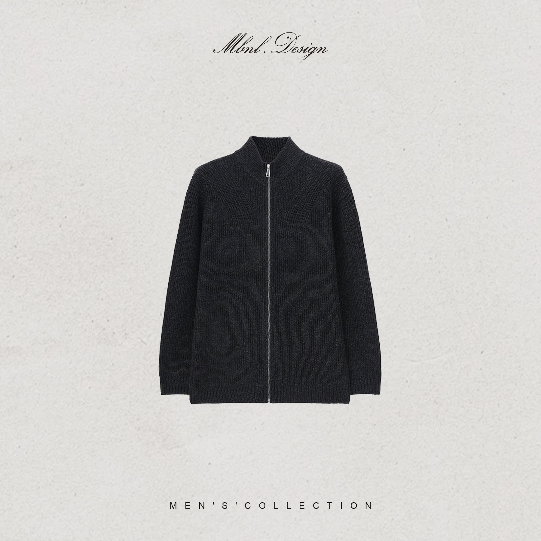 MBNL-F「Rib Knight」秦磊男装17支3股元宝针100羊毛开衫LL-WWT0077