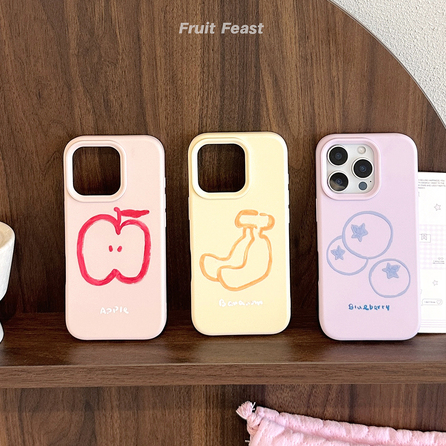 小众ins风线条水果iphone16软15pro max手机壳12苹果13适用14软套