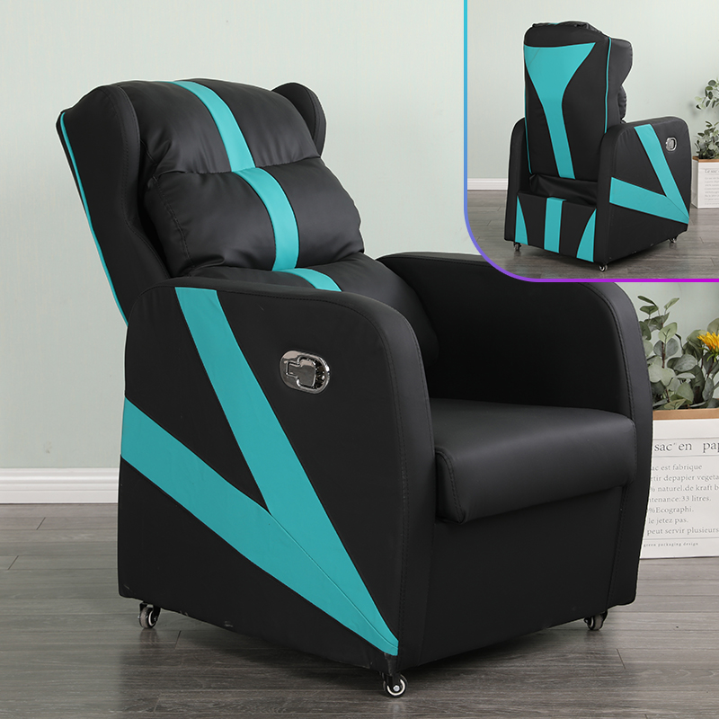 新款网吧沙发电竞游戏厅桌椅子单人一体式可躺座舱懒家用网咖电脑