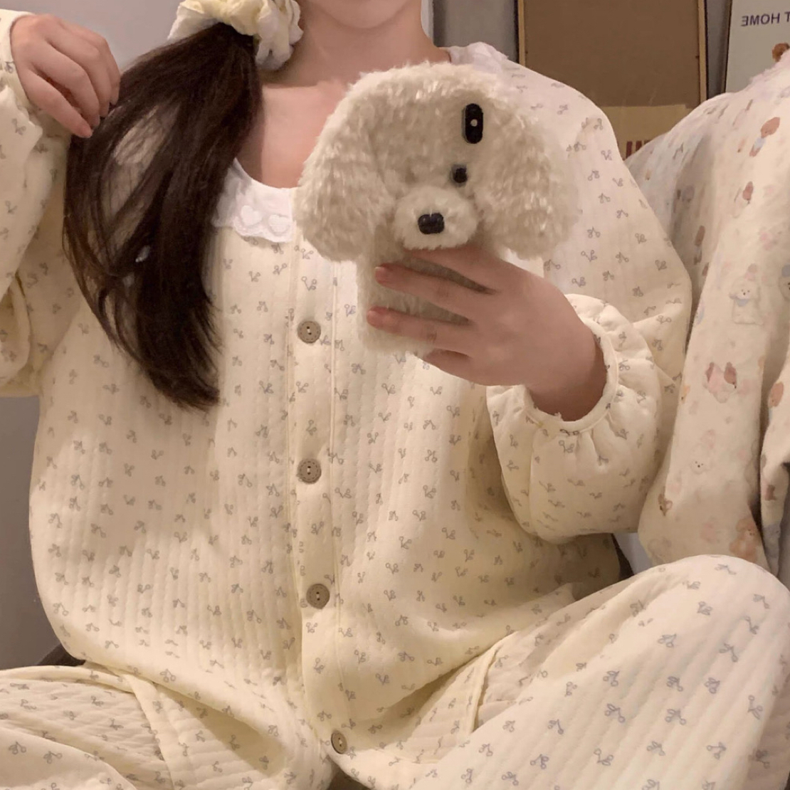 [达人专属]大码睡衣女120-260斤秋冬新款ins风小清新家居服