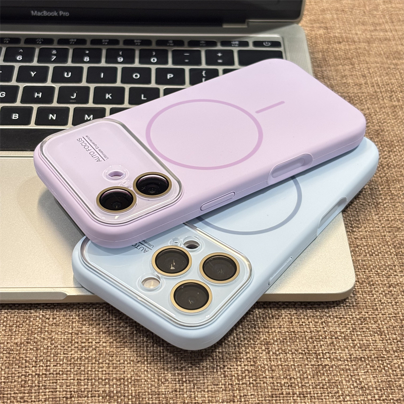 适用苹果秒变17ProMax手机壳16Pro液态大视窗水晶镜头细圈磁吸套