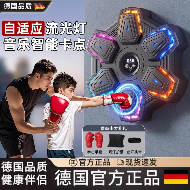 德国智能音乐拳击机家用墙靶儿童打击反应室内电子靶散打训练器材