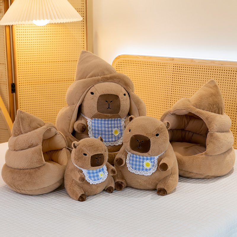 可爱粑粑窝卡皮巴拉玩偶毛绒玩具水豚公仔布娃娃抱枕女生生日礼物