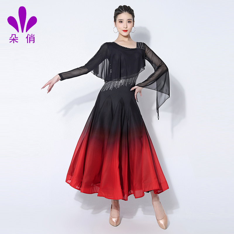 朵俏摩登舞新款连衣裙国标舞专业比赛服华尔兹高级舞裙演出服裙子