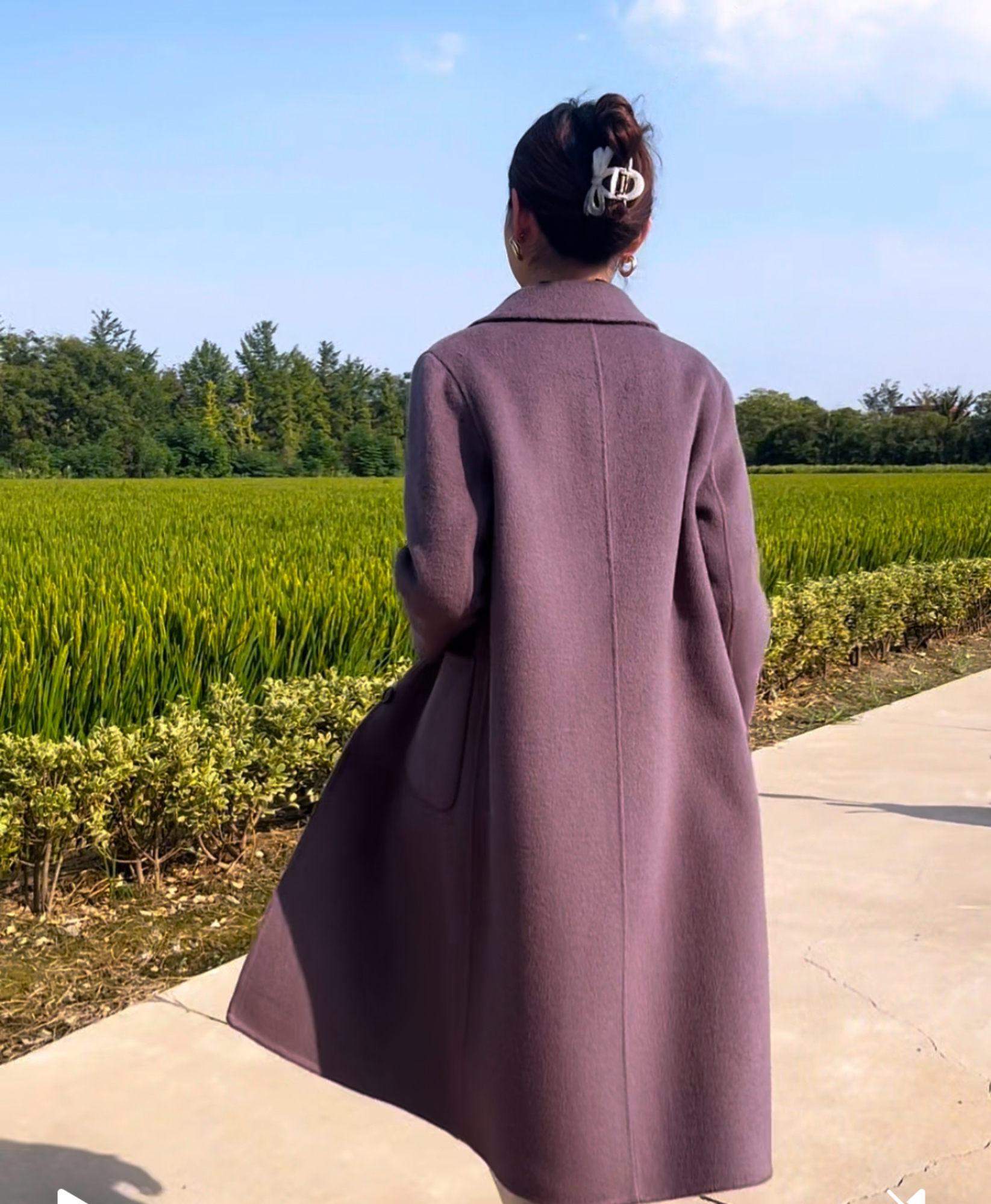 【可水洗保暖加厚羊毛大衣】新款可水洗双面羊毛含羊绒女士长款大衣