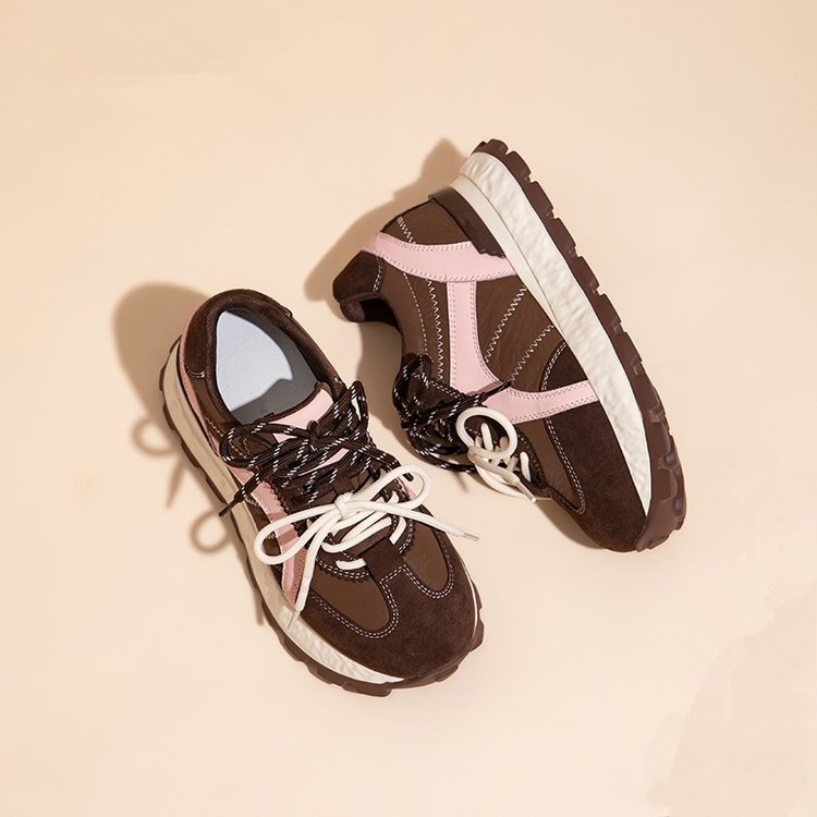 2025年秋季新款厚底华夫阿甘鞋百搭小众休闲轻便运动鞋女增高8CM