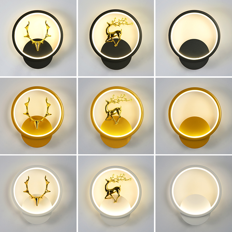 北欧风背景墙壁灯卧室床头灯简约个性创意走廊玄关过道灯楼梯灯