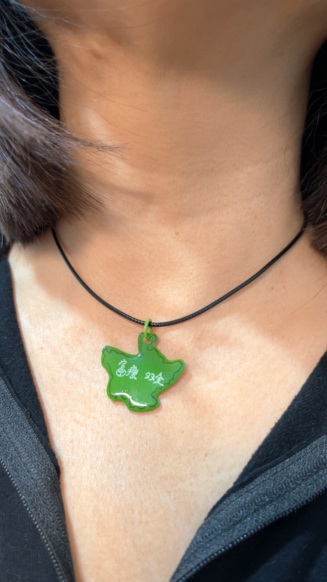 非金属皮质项链 手工热缩片锁骨链