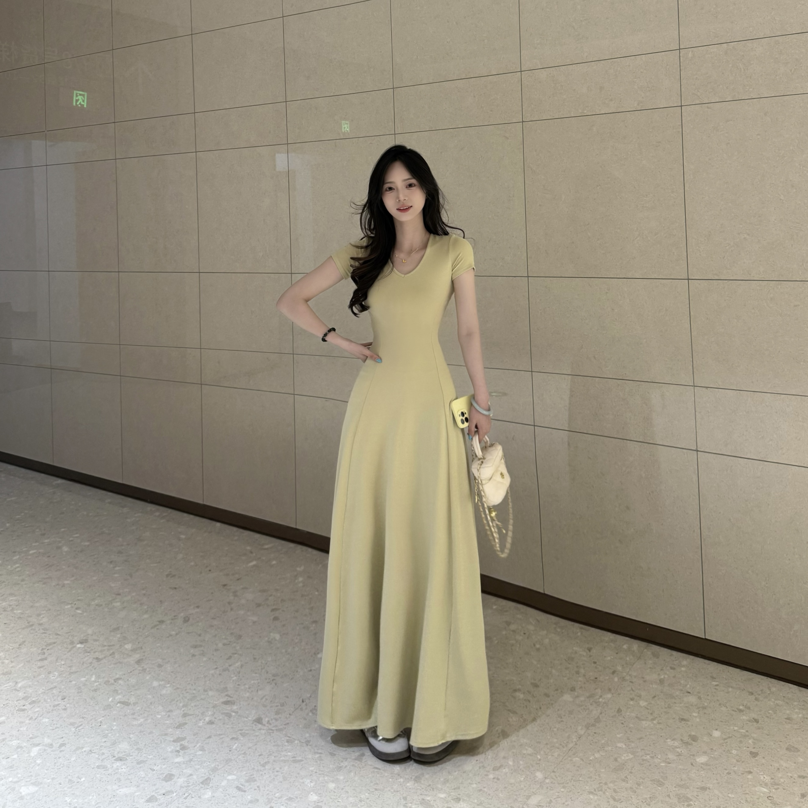 法式恋夏风收腰长裙夏季后妈裙2025新款爆款洋气连衣裙子