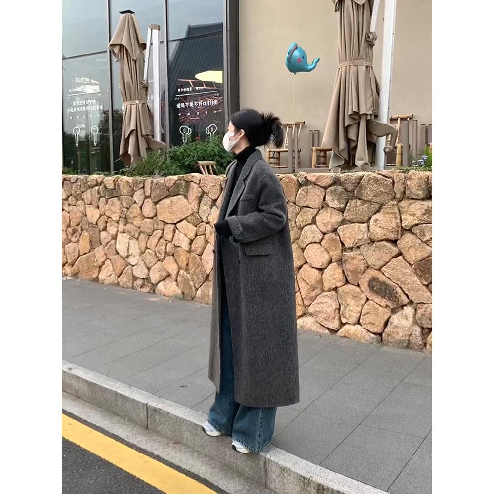 2025秋冬高档新款小中假日秋冬中长款毛呢外套小个子呢子气质冬季