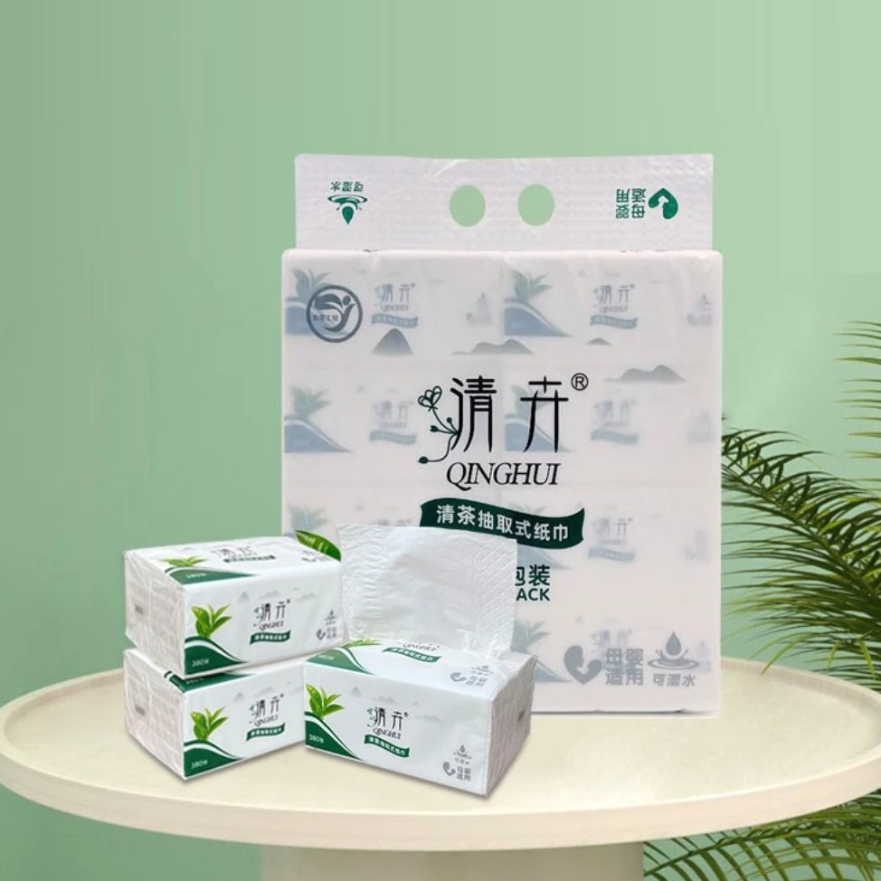 新人秒杀清卉五层加厚抽纸批发厕所纸巾简约悬挂式家用卫生纸大包