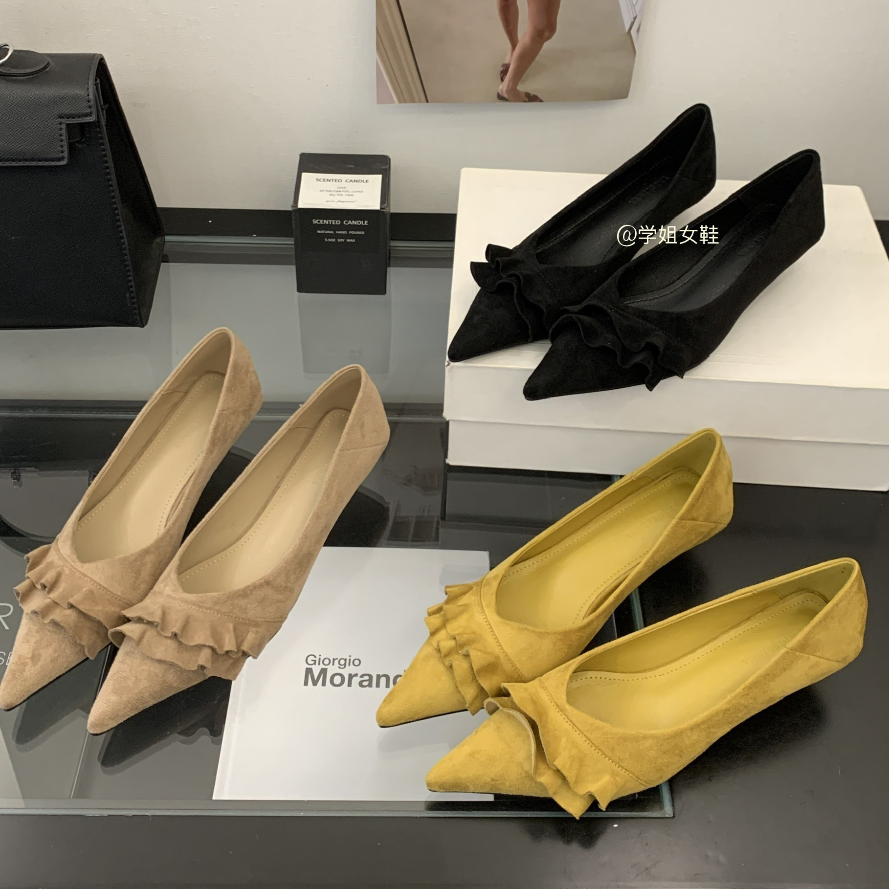 法式尖头单鞋低跟鞋女2025新款春秋小香风浅口鞋气质软底鞋工作鞋