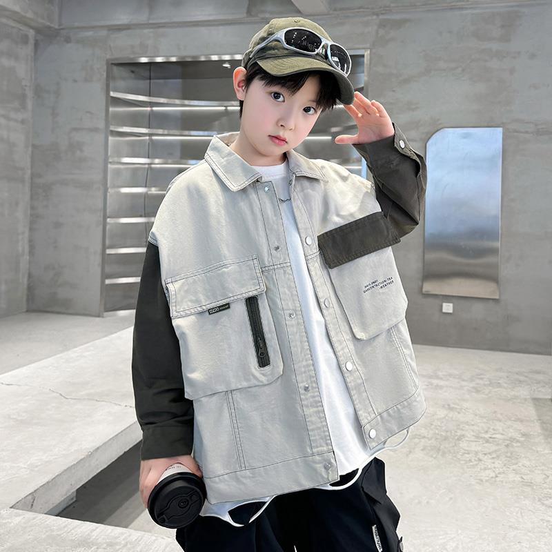 儿童装男童外套秋装2025新款休闲春装男孩酷帅中大童衣服春季潮
