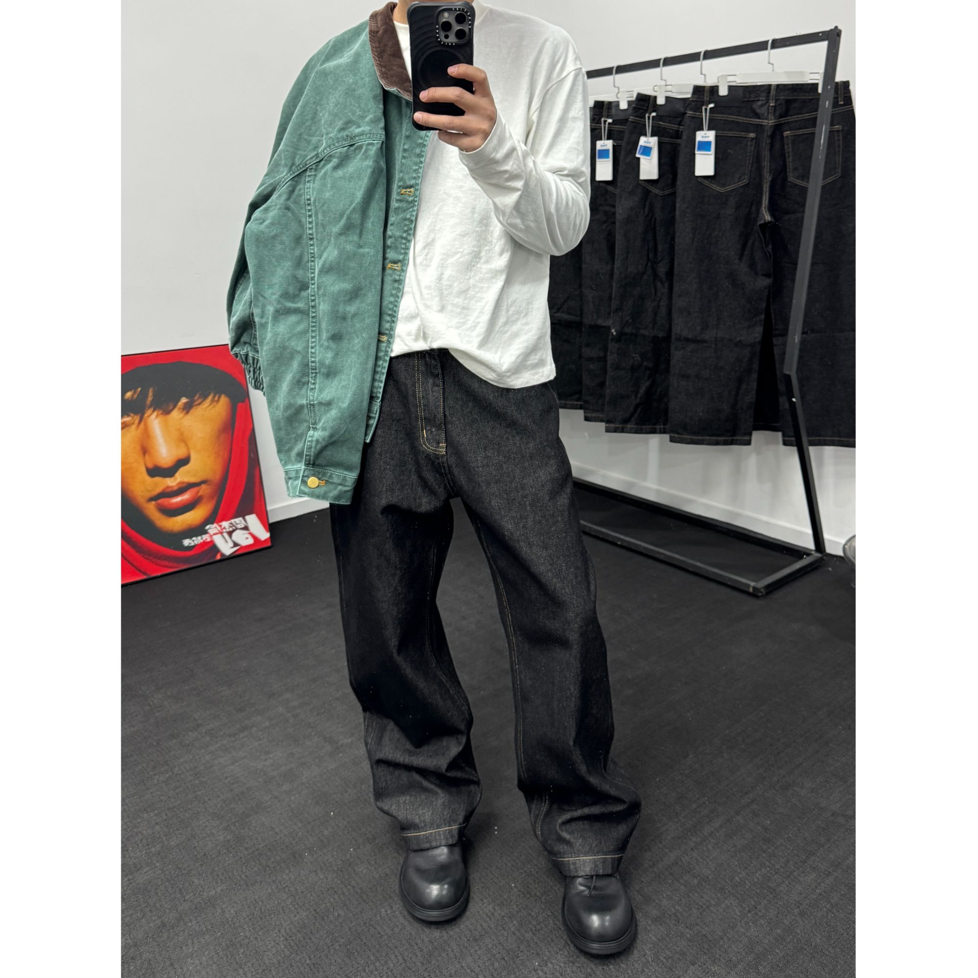 2026AY原牛400克脱浆水洗直筒防褪色牛仔裤