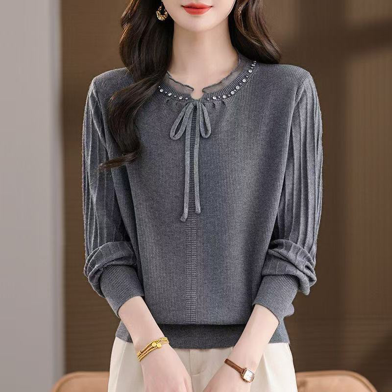 时尚外穿针织毛衣秋冬胖人遮肉大码轻奢打底保暖毛衣