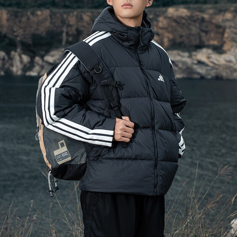 阿迪达斯（adidas）羽绒服男装 2025冬季运动服防风休闲服 KC2493