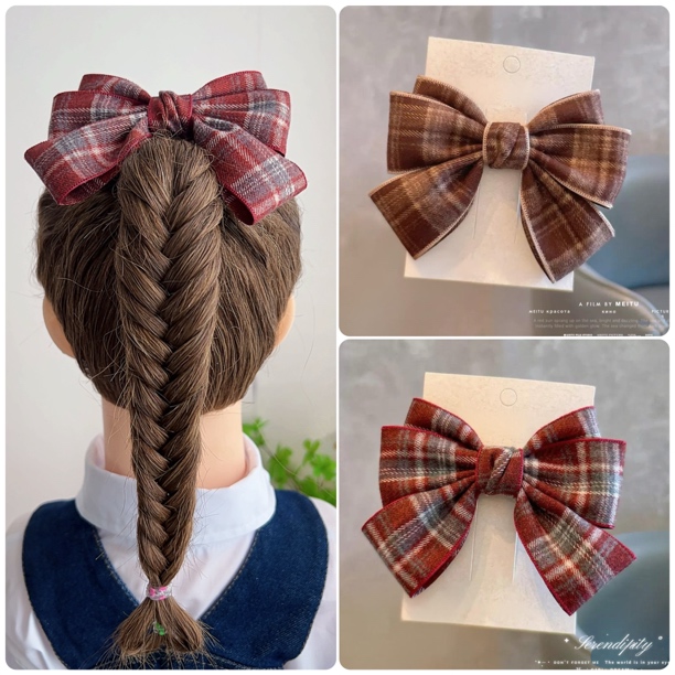 公主学院风网红头饰顶夹可爱中国风女童大蝴蝶结发饰