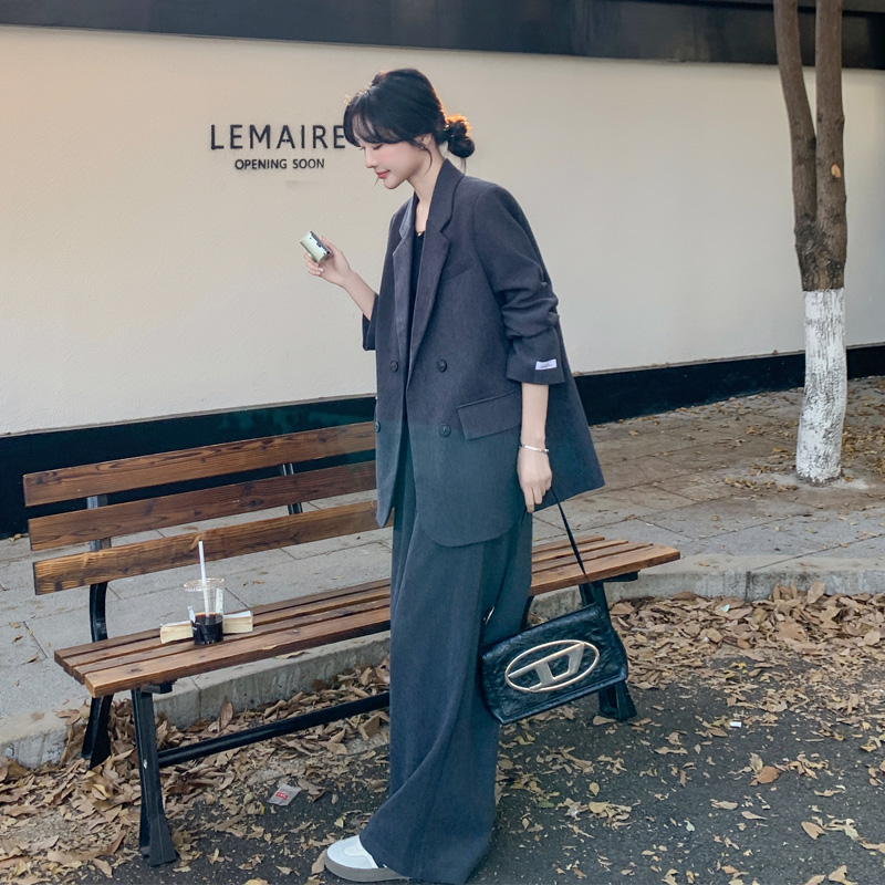 高级感西装套装裤女2025早春新款韩系穿搭通勤风显瘦百搭两件套潮