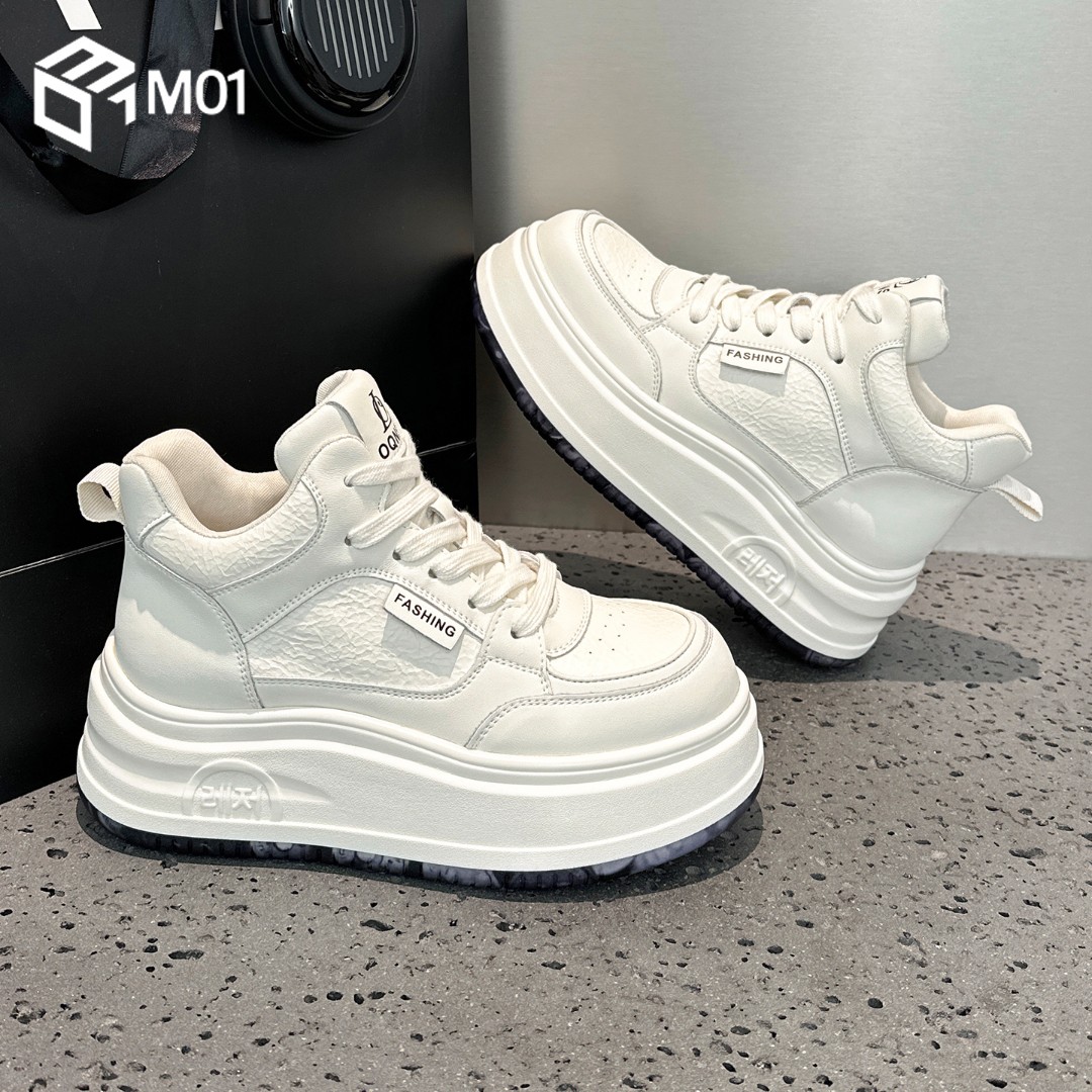 M01欧洲站高帮加绒小白鞋女新款百搭秋冬季二棉厚底增高休闲板鞋