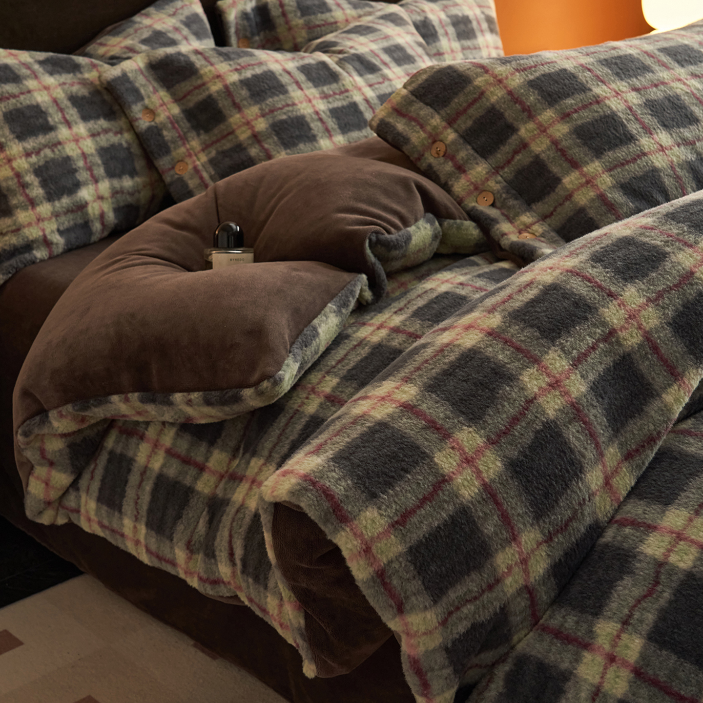 水星高端适用家纺冬季保暖羊驼绒加厚牛奶绒四件套珊瑚绒法兰绒床