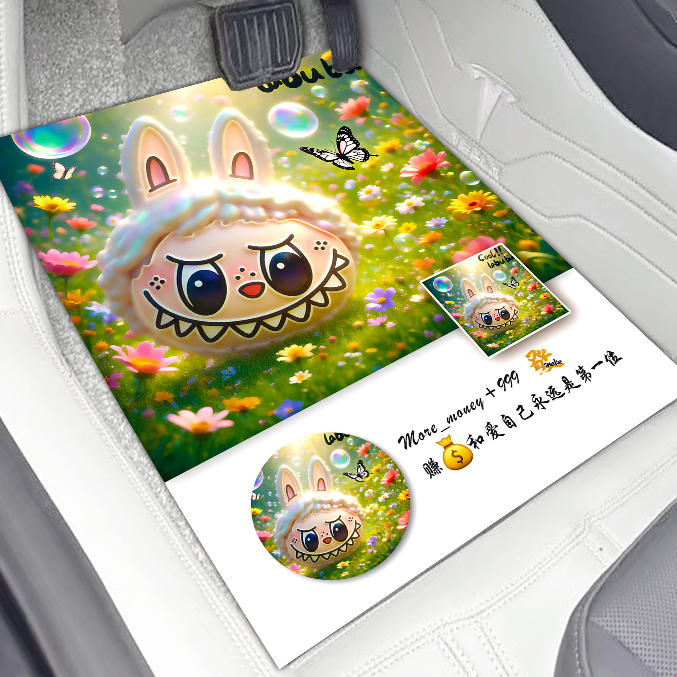 【环保石头纸】汽车脚垫纸防水踩不破拉布布高清图案洗车行可定制