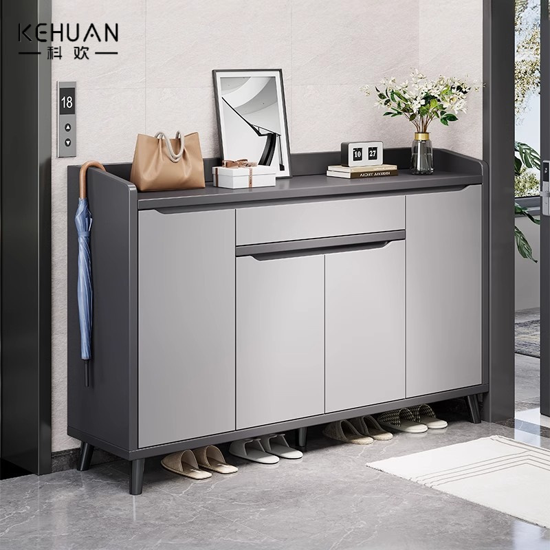 楼道鞋柜家用门口走廊2025新款大容量入户玄关储物收纳柜实木鞋架