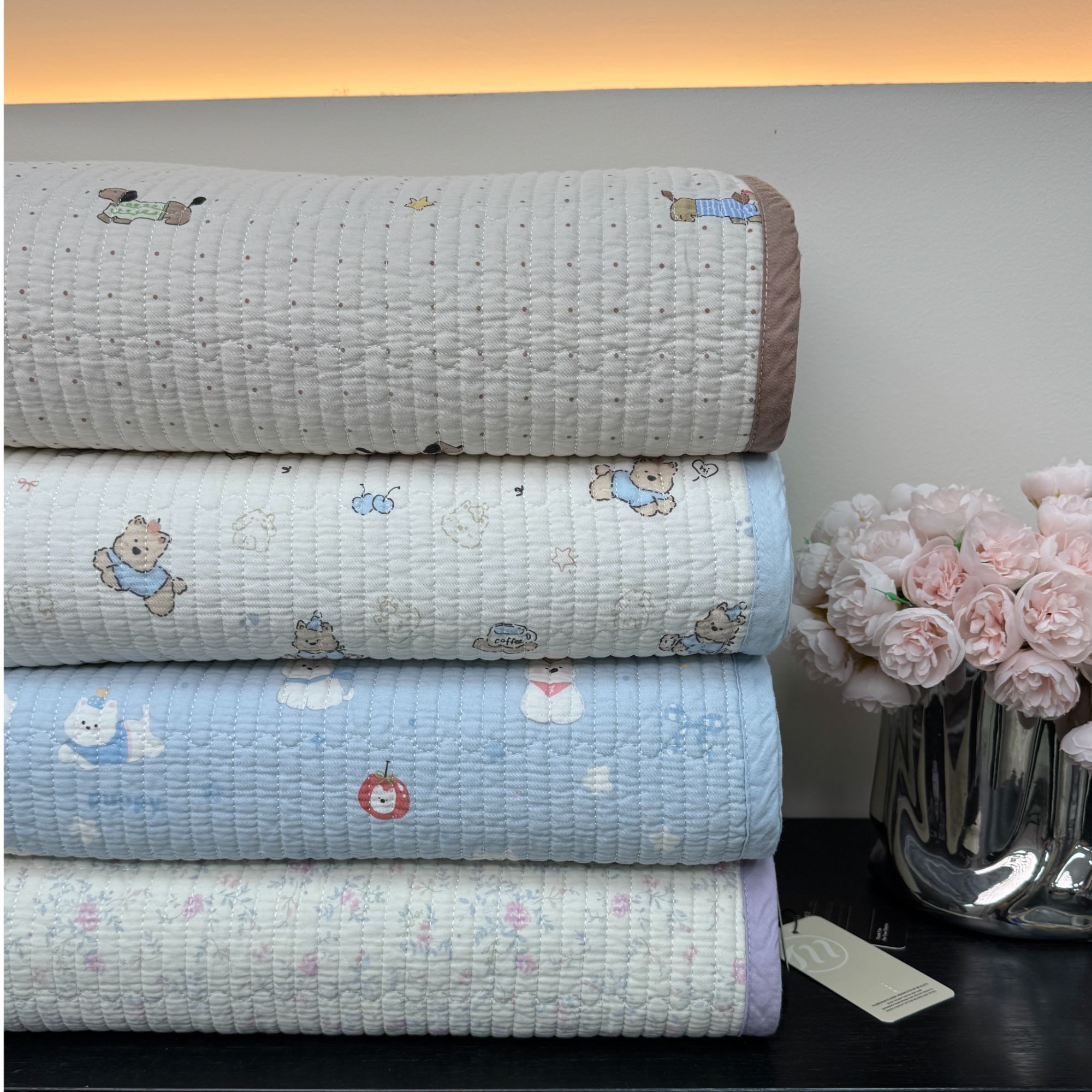 【梦境】双面全棉床盖 立体绗缝三层夹棉加厚防滑纯棉单床盖