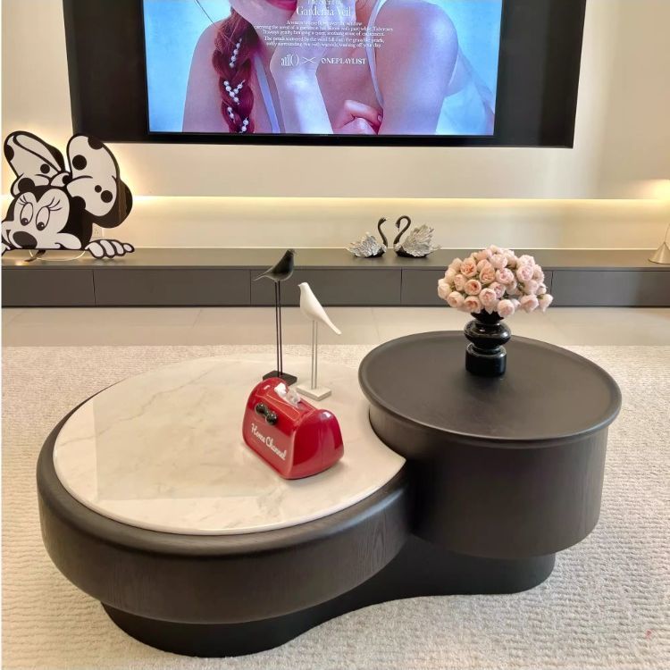 【运费险】2025新款意式极简茶几轻奢高级感设计师客厅家用圆形大