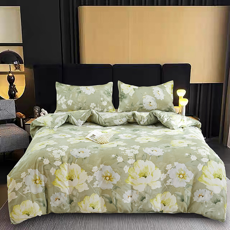 30天试睡！！繁花浮香床上用品套斜纹四件套