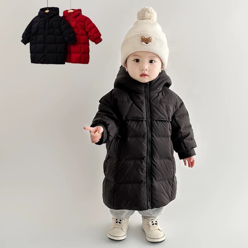 YeeHoO/英氏【断码】冬季儿童羽绒服男女宝宝保暖加厚外套白鸭绒