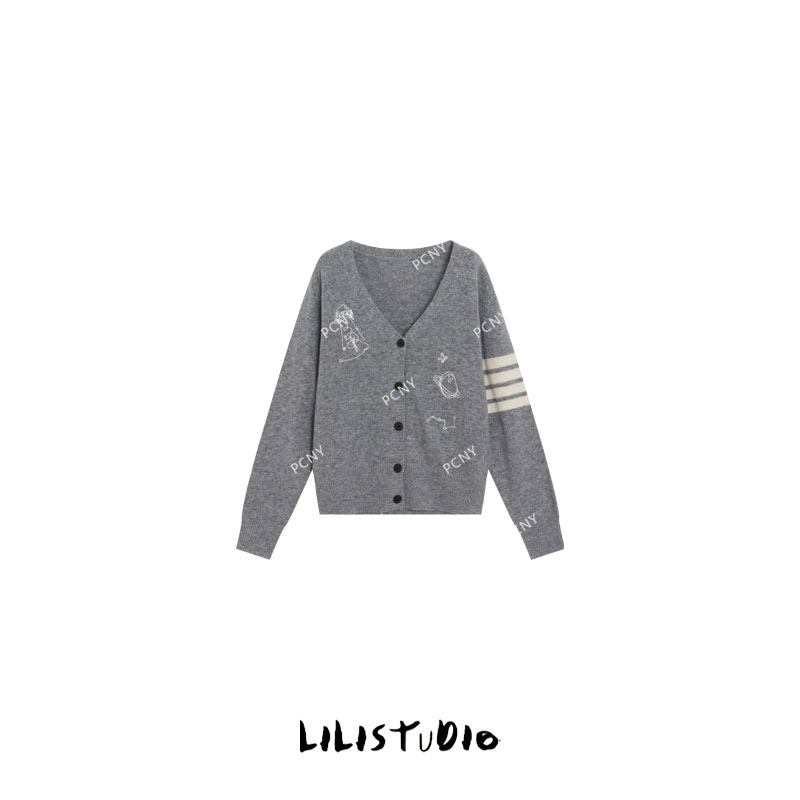 PCNY「四横开衫」不理理小众女装时尚休闲针织开衫