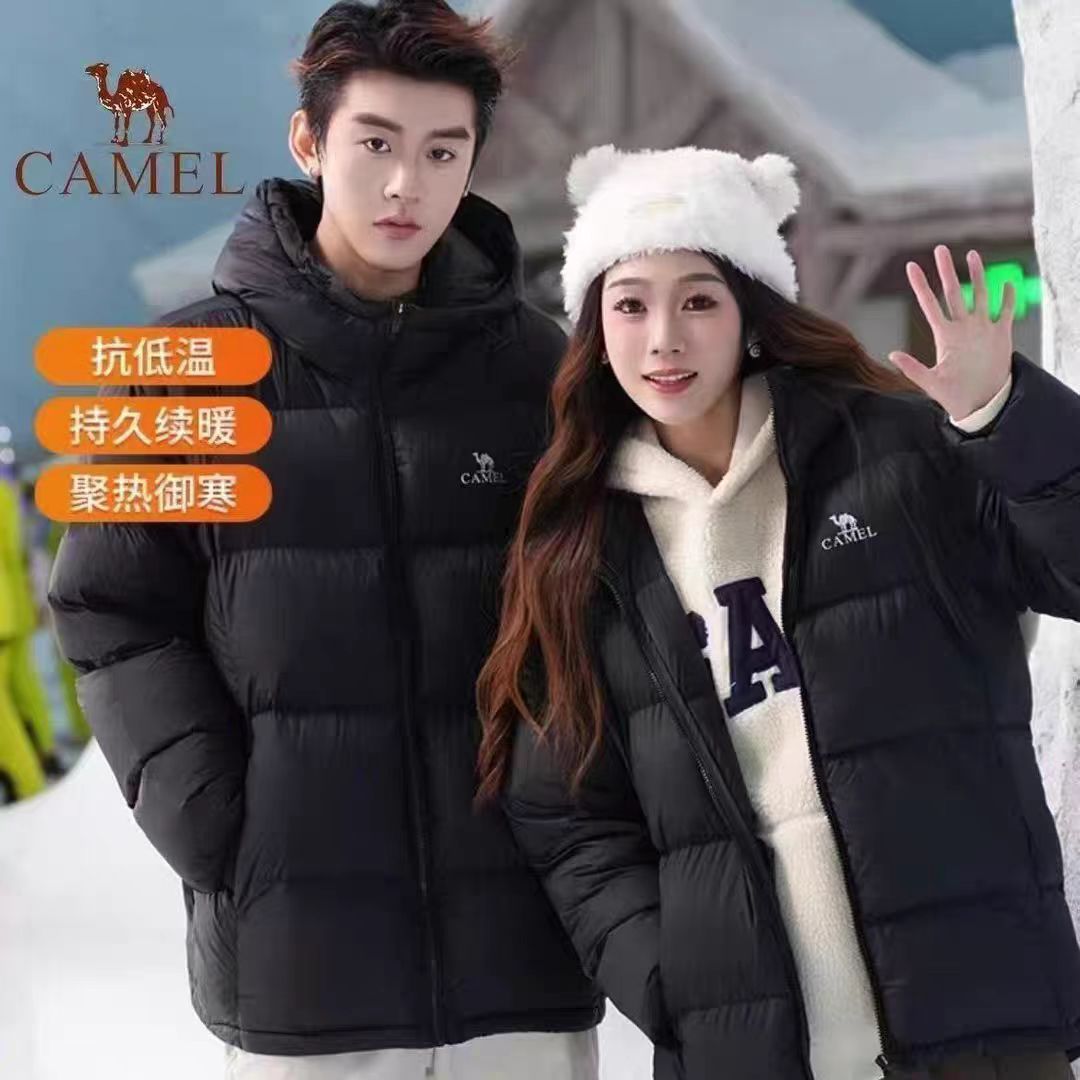 骆驼街情侣羽绒服秋冬户外鸭绒加厚保暖可拆卸连帽防风小个子外套