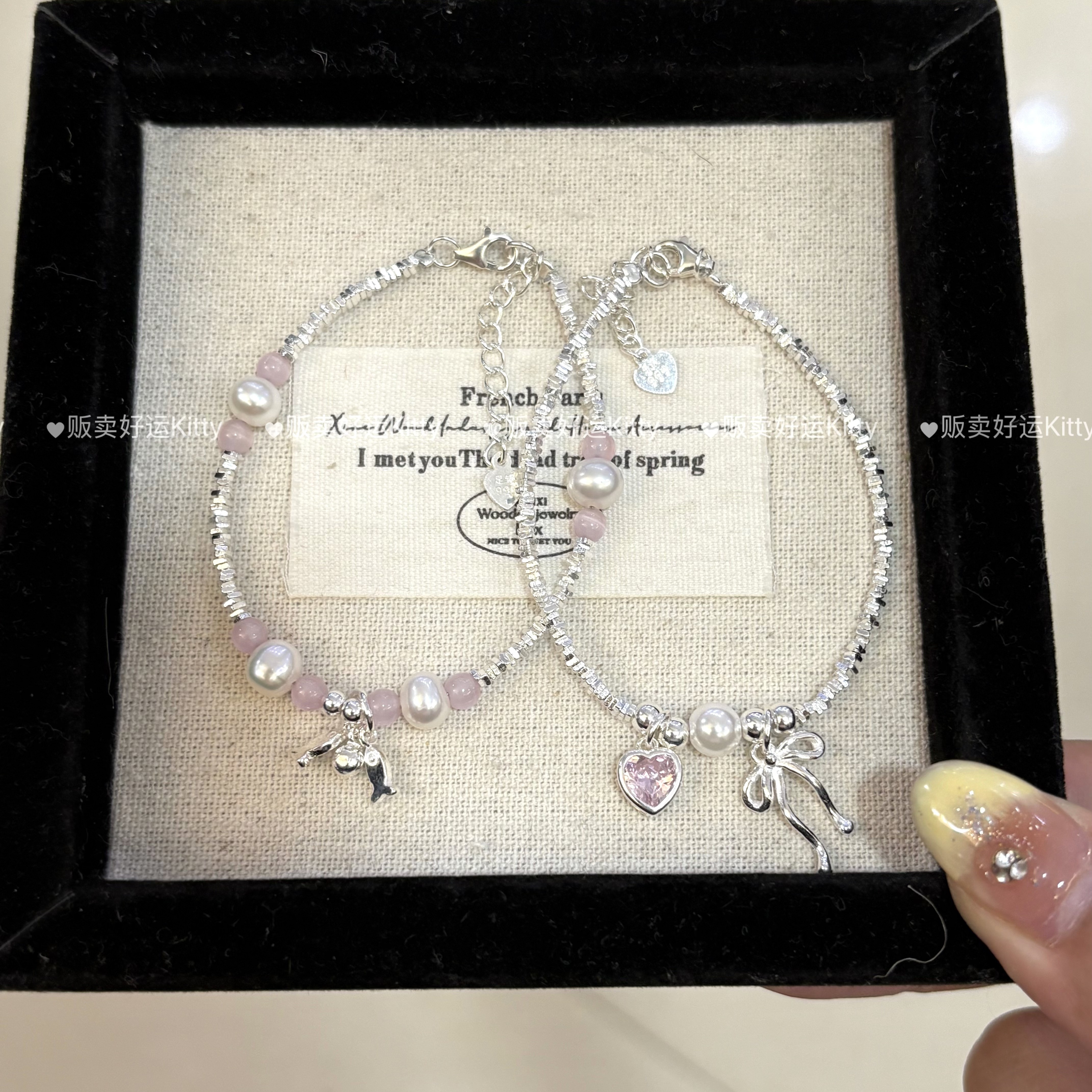 足银手链 纯银足银999在逃公主ins碎银手链小众百搭手工纯银手链