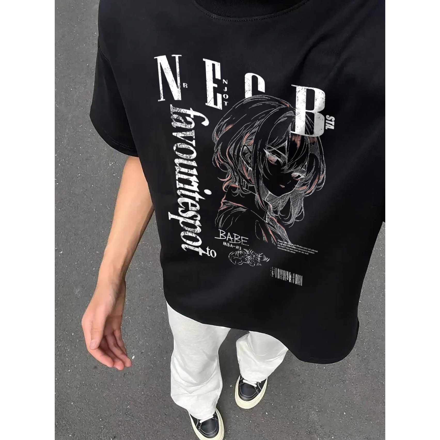 100%纯棉320克重磅美式百搭情侣夏季短袖小众半袖宽松印花ins设计